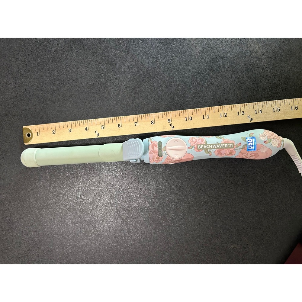 BEACHWAVER S1 Rotating Curling Iron Limited Edition Floral Sage Sky DV1137F2 - Picture 3 of 12